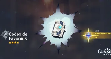 Genshin - Espinha Celestial + Codex de Favonius AR 5 -10