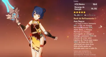 Genshin - Espinha Celestial + Codex de Favonius AR 5 -10