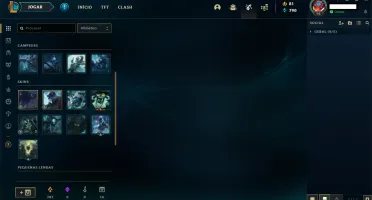 CONTA LOL - SKIN UFO CORKI - PRATA 1 S11  63 Champ E 61 SKIN