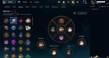 CONTA LOL - SKIN UFO CORKI - PRATA 1 S11  63 Champ E 61 SKIN