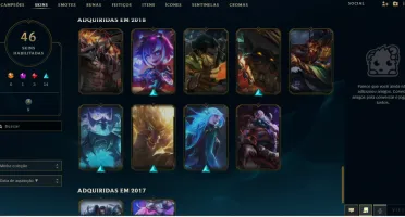Conta de LOL Unraked com 46 skin 122 Champs