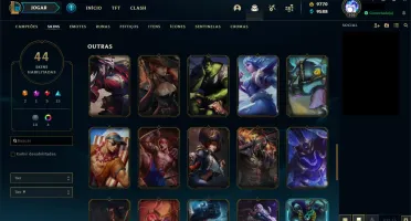 CONTA LOL OURO3 • 62 CHAMP + 44 SKIN 9770 RP