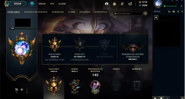 CONTA LOL OURO3 • 62 CHAMP + 44 SKIN 9770 RP