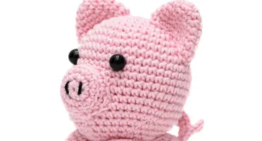 Porco Bola em amigurumi