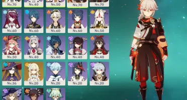 Kazuha - Xiao - Diluc- Mona - Ar 44