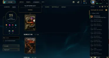 Conta de lol / gold4 , s9 era platina4/ 103 champs, 25 skins