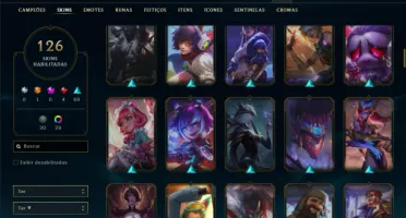 Prata 3 com TODOS os champs e 126 Skins ( Nivel 596 )