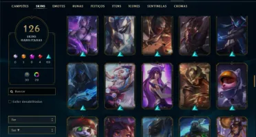Prata 3 com TODOS os champs e 126 Skins ( Nivel 596 )