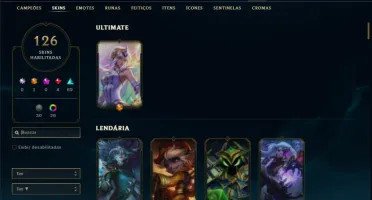 Prata 3 com TODOS os champs e 126 Skins ( Nivel 596 )