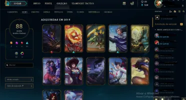 Conta gold solo-88 skins(2 ultimate,4 lendaria e 32 legados)
