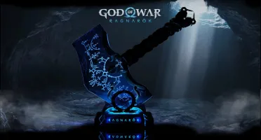 Mjolnir God of War Ragnarok Martelo stl 3d led