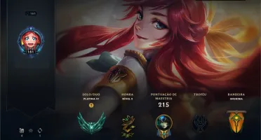 Conta LOL - Platina IV - Lux academia de batalha prestígio