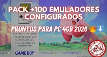 PACK +100 Emuladores Configurados Prontos para PC 4GB 2026