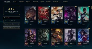 CONTA D1 (Várias skins e cromas de criador de conteúdo)