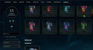CONTA D1 (Várias skins e cromas de criador de conteúdo)