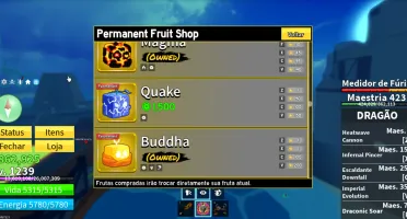 Conta De Blox Fruits Com Dragon, Kitsune, Budha E Magma Perm