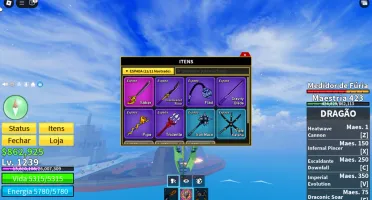 Conta De Blox Fruits Com Dragon, Kitsune, Budha E Magma Perm