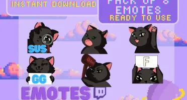 Gatinhos fofinhos emotes (Twitch)