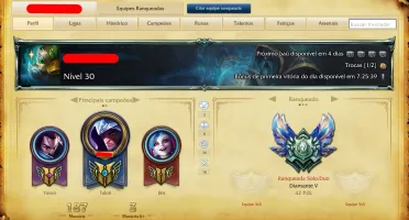 LoL - Conta DIAMANTE V - 53 campeões