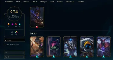 Conta League of Legends - TODOS os campeões!! 234 SKINS!!