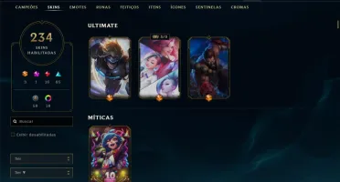 Conta League of Legends - TODOS os campeões!! 234 SKINS!!
