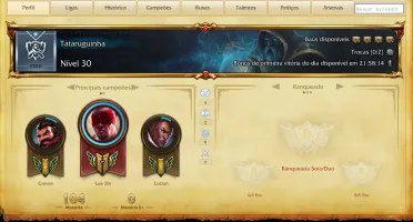 CONTA OURO S6 - UNRANKED S7 ALTO MMR