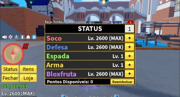 Conta no Roblox Blox Fruits PC LEV 2600
