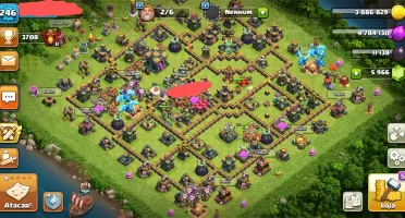 Clash of clans CV14 Full com itens mágicos e 5,501 gemas