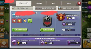 Clash of clans CV14 Full com itens mágicos e 5,501 gemas