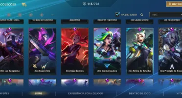 Conta 2 Skins Míticas + 113 Skins Wild Rift / Platina 3