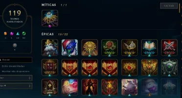 LOL CONTA OURO, TODOS OS CHAMPS + 83 SKINS