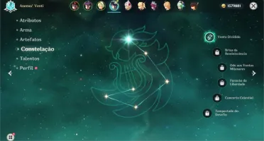Genshin Impact Hutao com Lança de Jade Primitiva/Mona/Venti