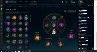 Conta de LoL lvl 160 com 74 champ e 30k de essência Bronze 4