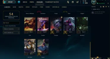 Conta de lol unranked 27 champs 7 skins