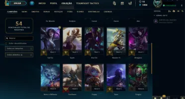Conta de lol unranked 27 champs 7 skins