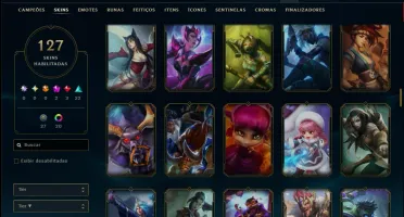 Platina 4 com TODOS os Champs e 127 Skins ( SUP / ADC )