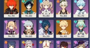 CONTA ZHONGLI C2, KEQING C1 + 4 PERSONAGENS 5*, E 4 ARMAS 5*
