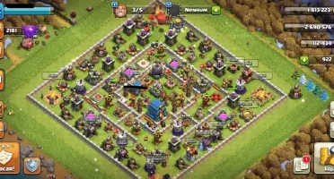 CV12 SEMI FULL CLASH OF CLANS COC TH12 MIL GEMAS 3 SKINS