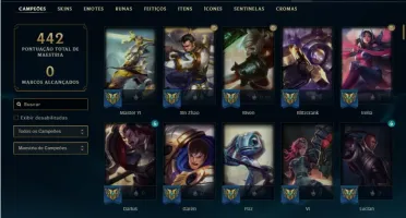 Conta prata 4 com 150 Champs e 107 Skins + 5 Prestigios