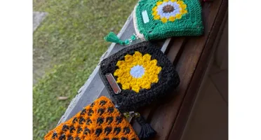 Porta-moedas de crochê