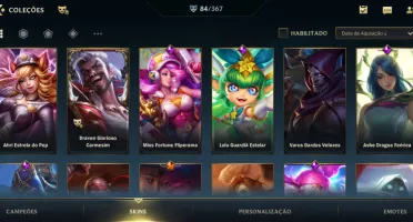 conta wild rift 85 skins 