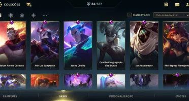 conta wild rift 85 skins 