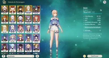 Itto, Zhongli, Tartaglia, Kokomi, Klee, Mona C3, Jean + skin