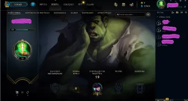 CONTA SMURF UNRANKED 15 CAMPEÕES 2 SKIN