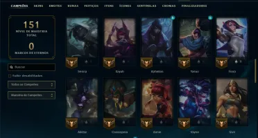 Platina 3 com 65 Champs e 16 Skins