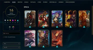 Platina 3 com 65 Champs e 16 Skins
