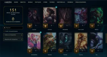 Platina 3 com 65 Champs e 16 Skins