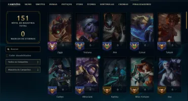 Platina 3 com 65 Champs e 16 Skins