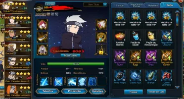 Conta Naruto online S59 - 26K de força + ninjas limitados.