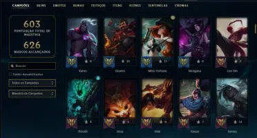 Conta ouro 4 com TODOS os champs, 201 skins ( MAIN ADC )